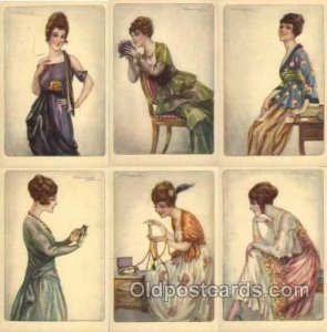 Artist Bompard set of 6 series 985 Unused Mint Condition