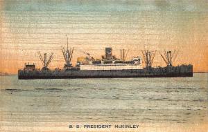 S. S. President McKinley Steamship, Made of Balsa Wood Postcard