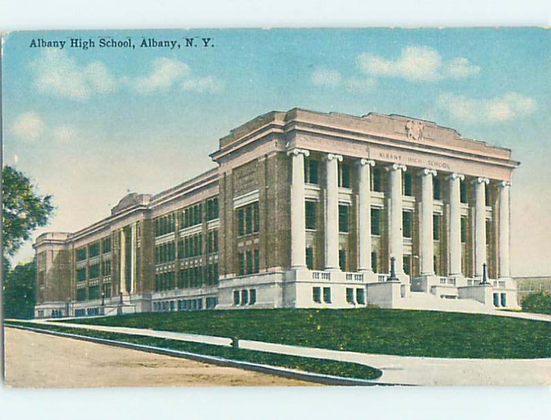 Unused Divided-Back HIGH SCHOOL Albany New York NY k0248