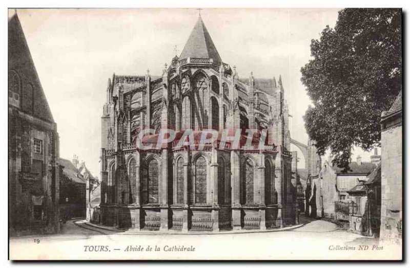 Tours Old Postcard Apse of the cathedral