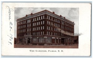 1909 Exterior View Gardner Building Fargo North Dakota Vintage Antique Postcard