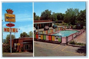 c1960's Red Cloud Motel Roadside Cars Swimming Pool Vernal Utah UT Postcard