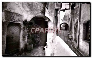 Old Postcard Saint Paul De Vence Old door and its image