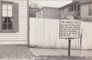 Missouri Hannibal Tom Sawyer's Fence Real Photo