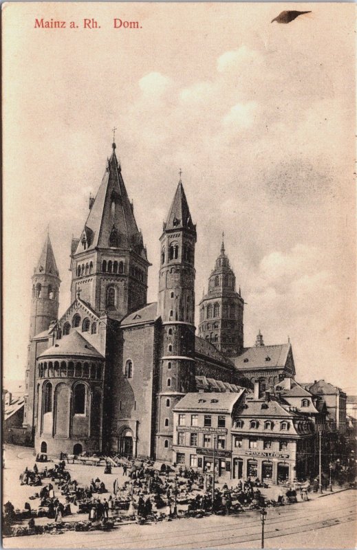 Germany Mainz am Rhein Dom Vintage Postcard C118