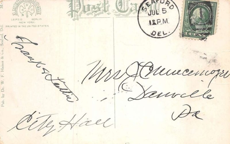 Seaford Delaware High School Vintage Postcard AA84521