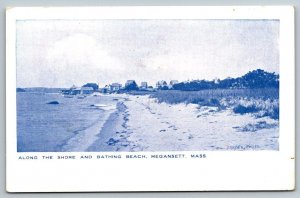 Megansett  Massachusetts  Bathing Beach   Postcard  c1910