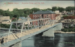 Augusta Maine ME Kennebec Bridge City Hall c1910 Vintage Postcard