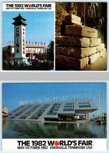 2 4x6 Postcards KNOXVILLE, TN ~ 1982 WORLD'S FAIR CHINA EXHIBIT, U.S. Pavilion