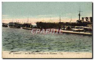 Old Postcard Lorient Seaport Boat