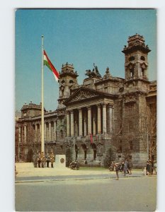 Postcard State Flag Kossuth Lajos Square Budapest Hungary