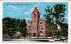 Arkansas City, Kansas - The Arkansas City High School - c1920