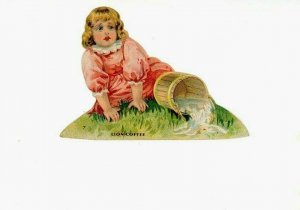 1880s Doll Lion Paper Coffee Cut Die Trade Card Victorian Jack #7 Jack And Jill