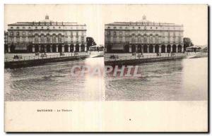 Stereoscopic Card - Bayonne - The Theater - Old Postcard