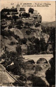 CPA Lot - LACAVE - Pont sur l'Ouysse et le Chateau de Belcastel (224078)