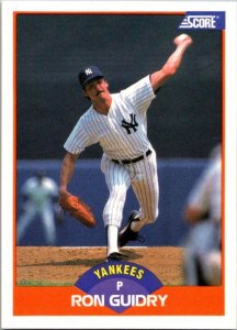 1989 Score Baseball Card Ron Guidry New York Yankees sk29819