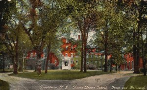 Vintage Postcard 1910 Moses Brown School Front Driveway Providence Rhode Island