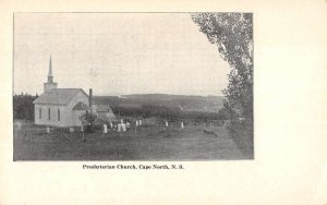 Cape North Nova Scotia Canada view of Presbyterian Church antique pc BB1057