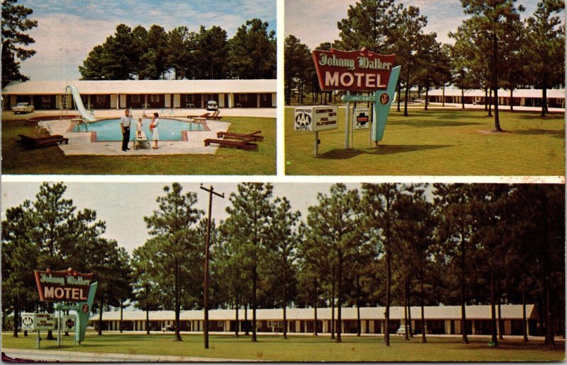 Johnny Walker Motel Latta South Carolina Multi View Chrome Cancel WOB Postcard 