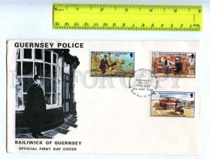 206328 Bailiwick of Guernsey Police Shepherd 1980 year FDC
