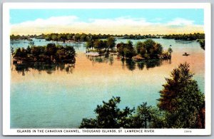 Postcard Thousand Islands ONT c1911 Canadian Channel St. Lawrence River Scenic