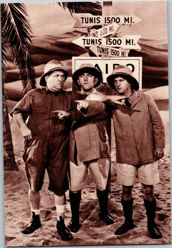 The Three Stooges, Which Way to Tunis? Postcard E47 