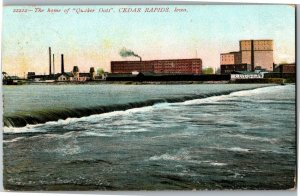 View of Quaker Oats Building, Cedar Rapids IA c1907 Vintage Postcard E29