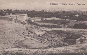 Siracusa Teatro Greca Aerial Panoramic Italy Italian Vintage Real Photo Postcard