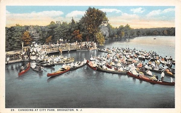 Canoeing at City Park in Bridgeton, New Jersey