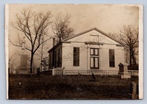 J87/ Millport Ohio RPPC Postcard c10 Columbiana Lisbon Church Cemetery 606