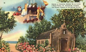Vintage Postcard Shrine Nuestra Senora De La Leche Y Buen Parto St. Augustine FL