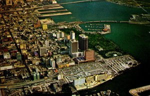 Florida Miami Aerial View Of The Magic City 1978