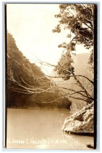 C.Valles San Luis Potosi Mexico RPPC Photo Postcard El Jordan River View c1910