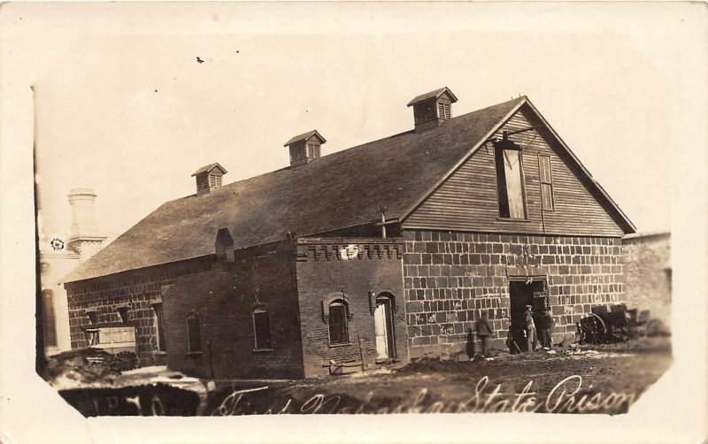 F43/ Lincoln Nebraska RPPC Postcard c1930s First State Prison