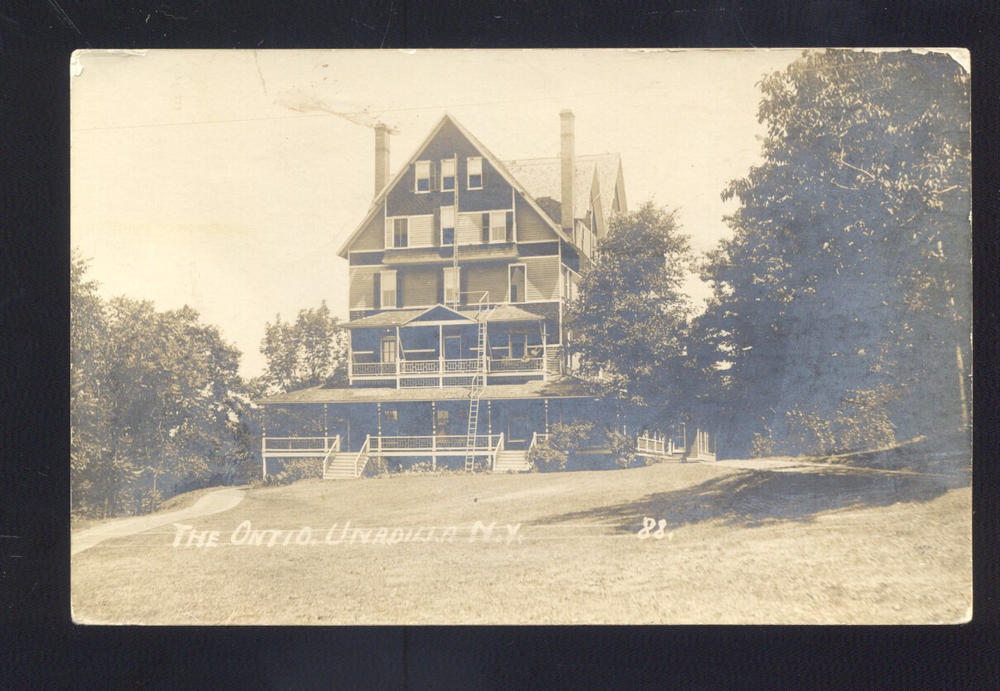 Rppc Unadilla New York the Ontio Hotel Boarding House Real Topics