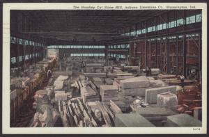 Hoadley Cut Stone Mill,IN Limestone,Bloomington Postcard