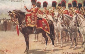 Harry Payne. The Drums and Band. The Royal Scots Greys Tuck Oilette PC #