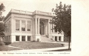 Cedar Falls IA-Iowa, View Carnegie Dayton Public Library Vintage Postcard c1900