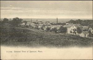 Spencer MA General View c1905 Postcard