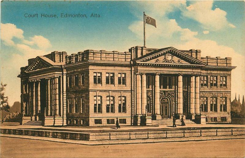 VINTAGE POSTCARD COURT HOUSE EDMONTON ALBERTA CANADA