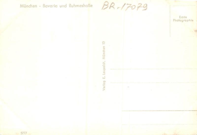 BR17079 Bavaria und Ruhmeshalle Munchen   germany