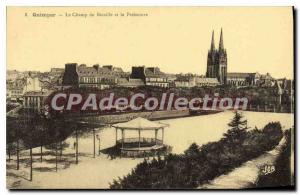 Old Postcard Quimper The Battlefield and the Prefecture