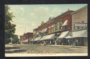 PORT ALLEGANY PENNSYLVANIA PA. DOWNTOWN MAIN STREET SCENE VINTAGE POSTCARD