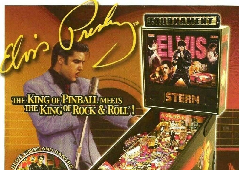 Elvis Presley Pinball FLYER 2004 Original NOS Game Art The King Of Rock And Roll 