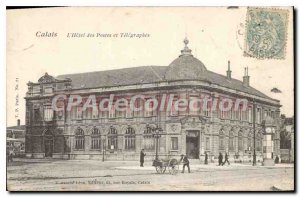 Old Postcard Calais Hotel Post el Telegraphs