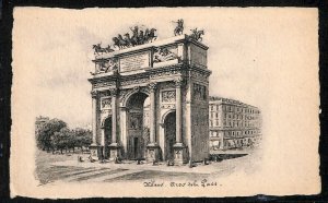 ab1098 - VINTAGE POSTCARD - MILAN City: Arch of Peace-
