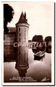 Old Postcard Sully Sur Loire Chateau feodal the oldest Tour