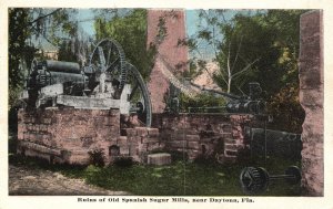 Vintage Postcard 1916 Ruins Old Spanish Sugar Mills Daytona Florida E.C. Kropp