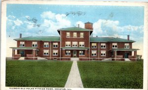 1917 Illinois Old Folks Pythian Home Decatur IL Postcard