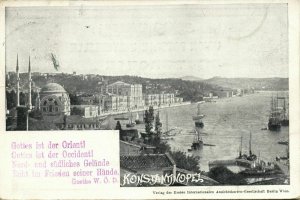turkey, CONSTANTINOPLE, Partial View (1898) Postcard